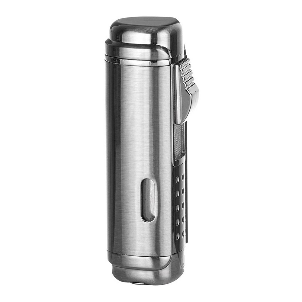 Winjet Cigar Lighter 4 x Jet Chrom Satin m/Puncher - Lighter fra Winjet hos The Prince Webshop