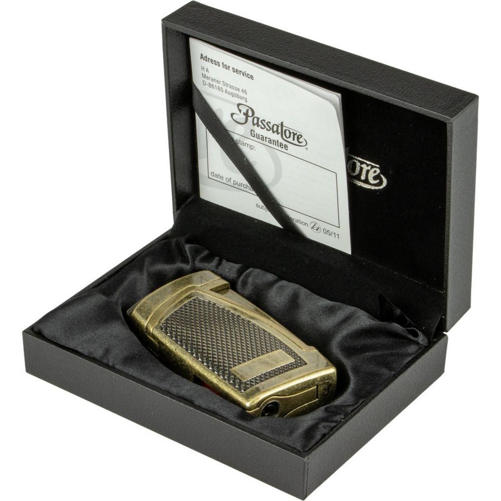 Cigar Lighter PASSATORE "Bogota Antik" med 2 Jet Flammer - Lighter fra Passatore hos The Prince Webshop