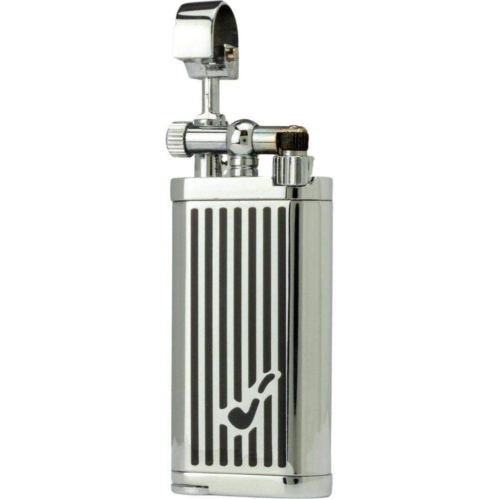 JEAN CLAUDE flint pibe lighter "Oldie" - sorte striber - Lighter fra Jean Claude hos The Prince Webshop