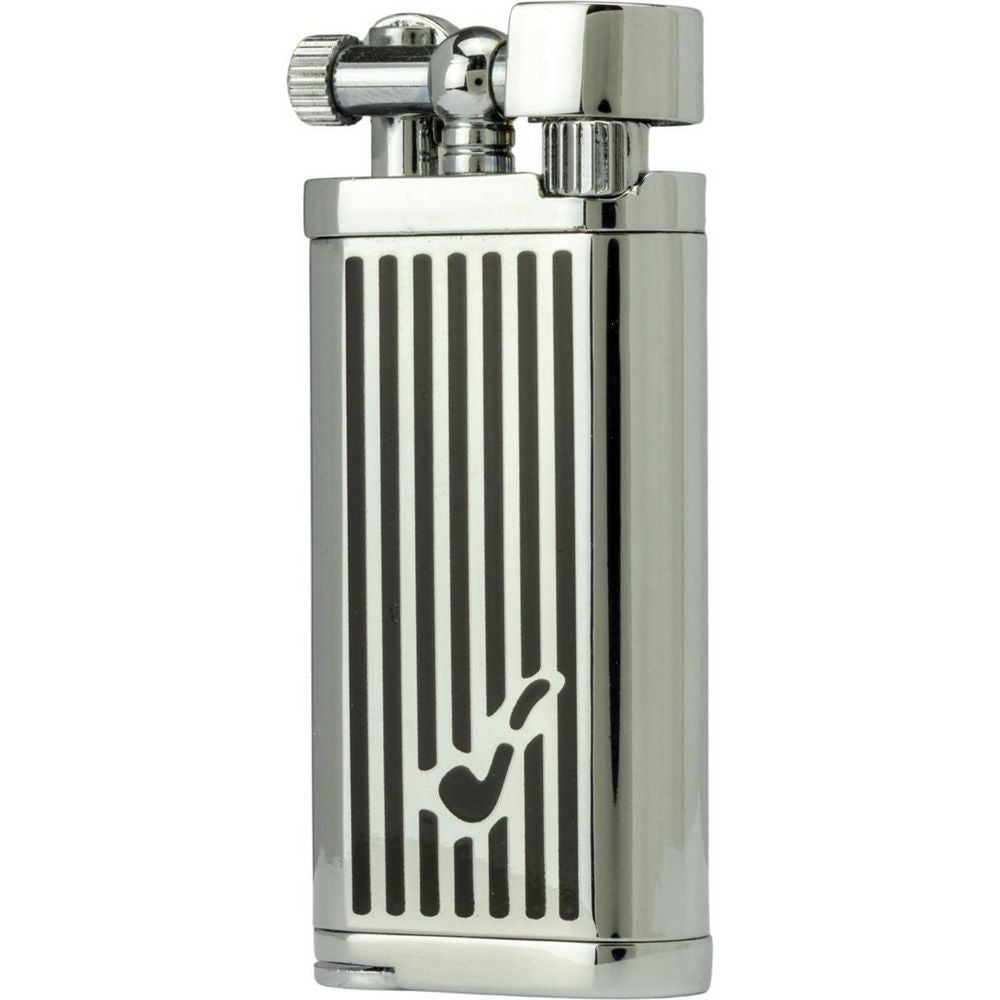 JEAN CLAUDE flint pibe lighter "Oldie" - sorte striber - Lighter fra Jean Claude hos The Prince Webshop