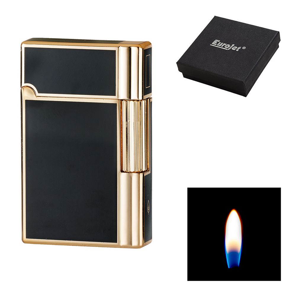 Eurojet Gender Classic Lighter - Gaslighter med Sten - Sort Guld - Lighter fra Eurojet hos The Prince Webshop