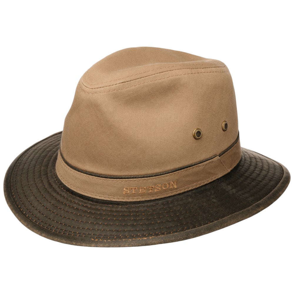 Stetson Ava Cotton Traveller Sommerhat - Brown / Brass - Traveller Hat fra Stetson hos The Prince Webshop