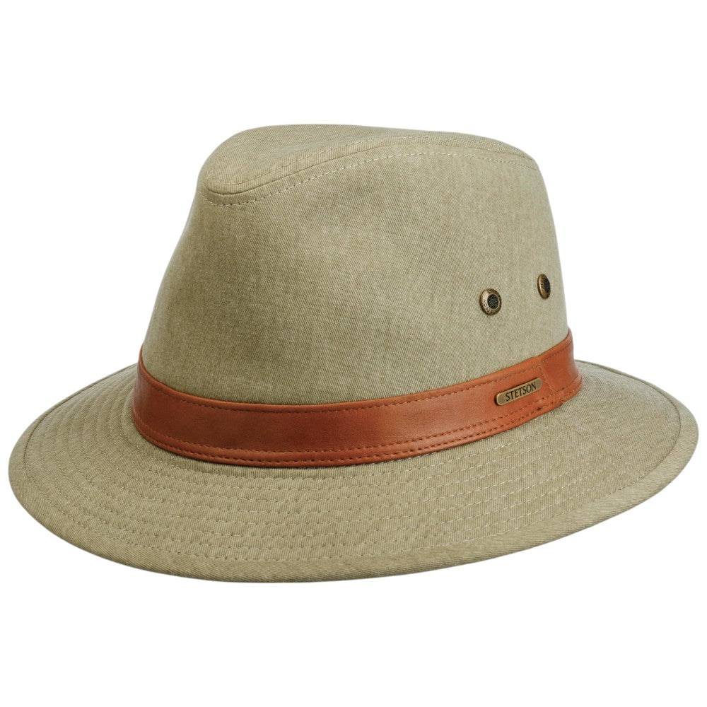 Stetson Ava Cotton Traveller Sommerhat - Oliven - Traveller Hat fra Stetson hos The Prince Webshop