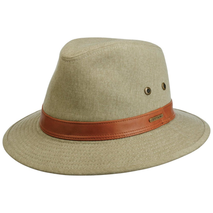 Stetson Ava Cotton Traveller Sommerhat - Oliven - Traveller Hat fra Stetson hos The Prince Webshop