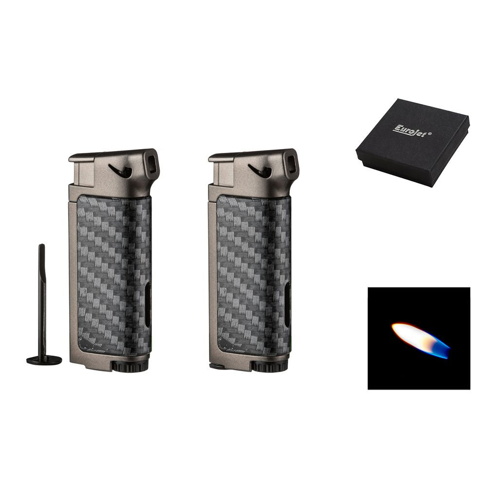 Eurojet Pibe Lighter Sort Carbon - Lighter fra Eurojet hos The Prince Webshop