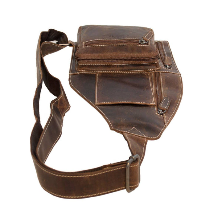 Arrigo Crossbody Shoulder Bag Buffalo Leather - Cognac - Taske fra Arrigo hos The Prince Webshop