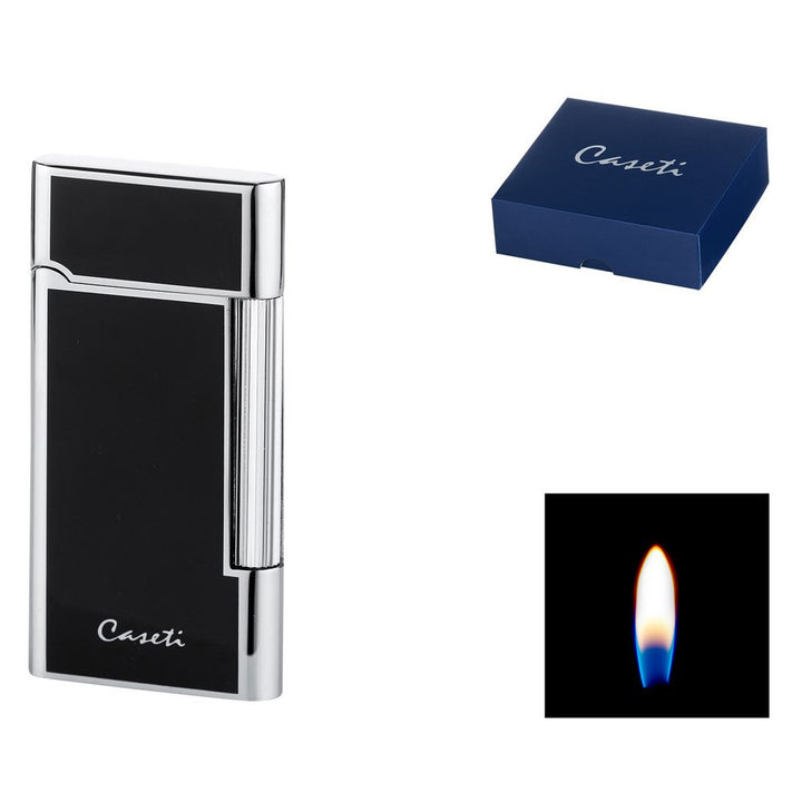 CASETI Flint Cigaret Lighter - Sort/Chrome Elegance - Lighter fra Caseti hos The Prince Webshop