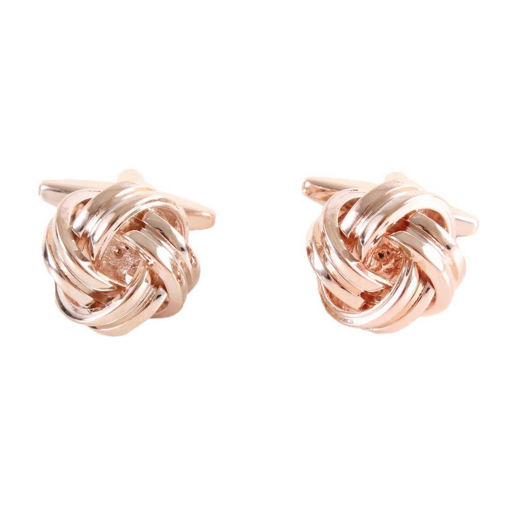 Rose Gold Knot Cufflinks- UK Manchetknapper - Manchetknapper fra David Aster Collection hos The Prince Webshop