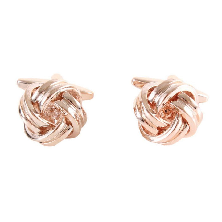 Rose Gold Knot Cufflinks- UK Manchetknapper - Manchetknapper fra David Aster Collection hos The Prince Webshop