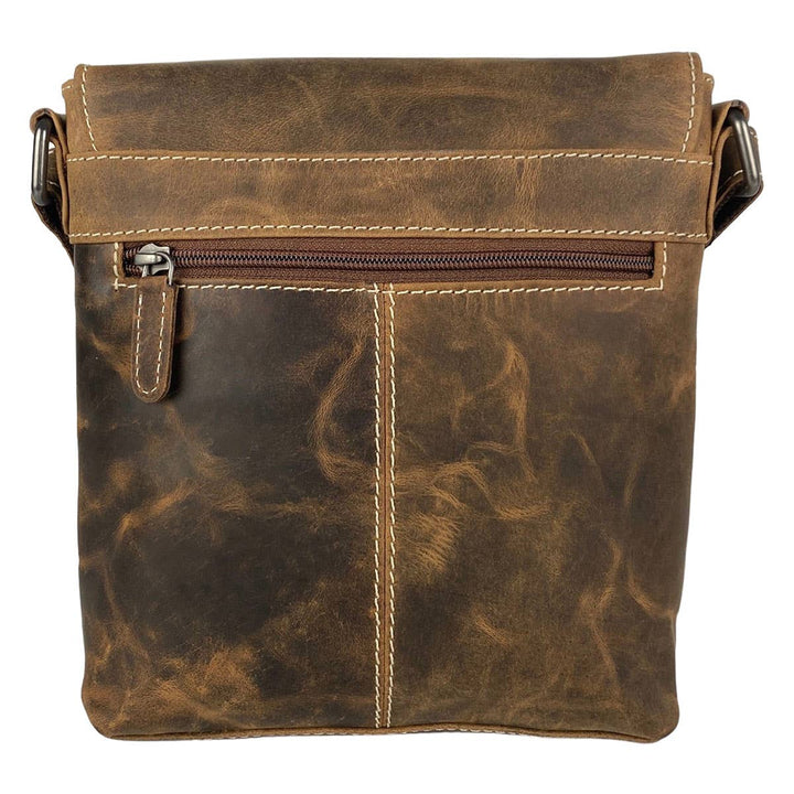 Arrigo Shoulder Bag with Flap Buffalo Leather - Cognac - Taske fra Arrigo hos The Prince Webshop