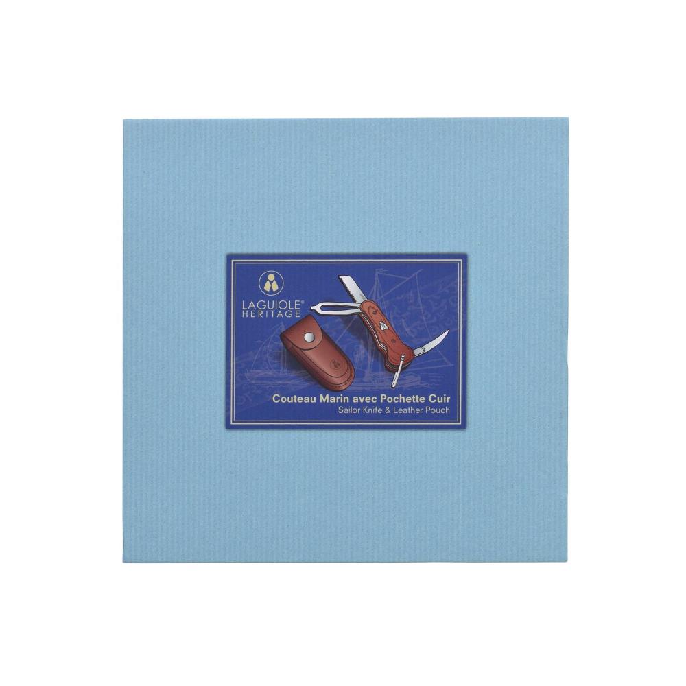 LAGUIOLE HERITAGE Sejler Foldekniv med Brunt Læderetui - Lommekniv fra LAGUIOLE HERITAGE hos The Prince Webshop