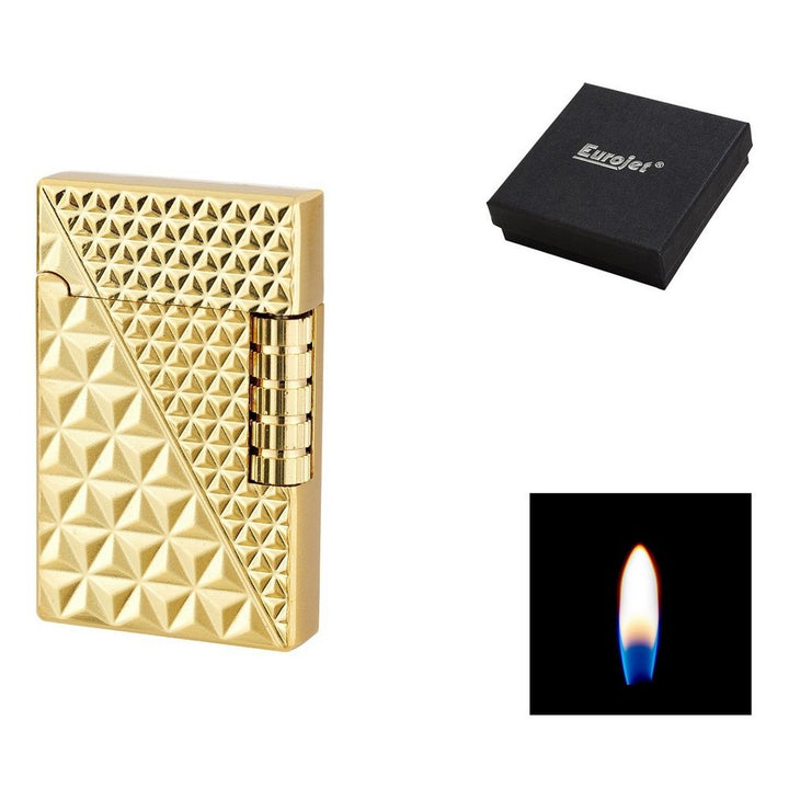 Eurojet Milan Gold Waffle Sten Lighter - Lighter fra Eurojet hos The Prince Webshop