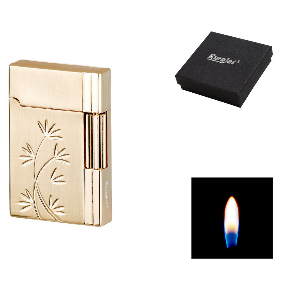 Eurojet Gender Classic Lighter - Gaslighter med Sten - Guld Gravur - Lighter fra Eurojet hos The Prince Webshop