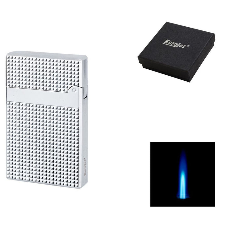 Eurojet Milan Jet Silver Waffle Sten Lighter - Lighter fra Eurojet hos The Prince Webshop