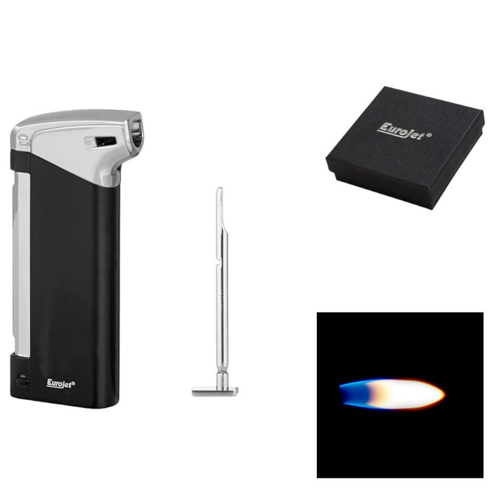 Eurojet Pibe Piezo Lighter m/Stopper - Sort - Lighter fra Eurojet hos The Prince Webshop