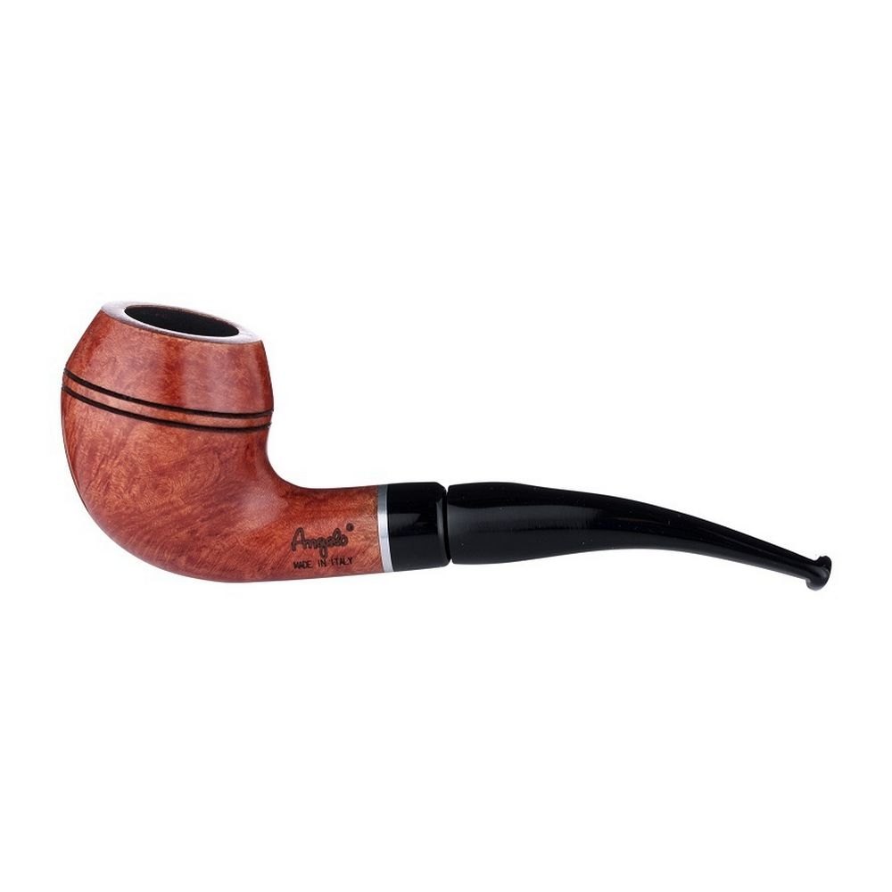 Angelo Bulldog Pibe i Lys Brun - Letbøjet med Ring - Pibe fra Angelo hos The Prince Webshop