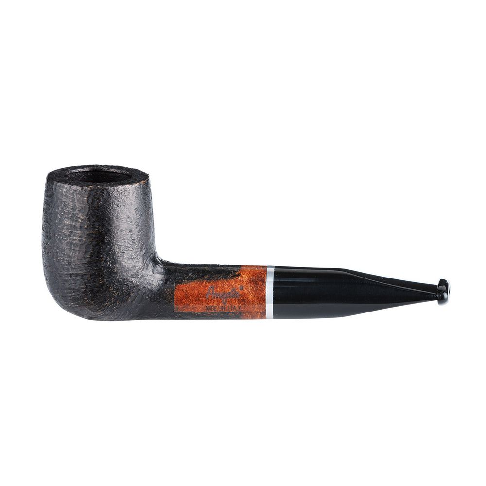 Angelo Mini Pibe Mørk Sandblæst - Kort & Lige - Pibe fra Angelo hos The Prince Webshop