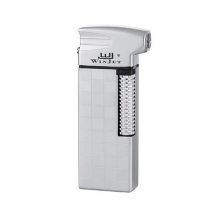Winjet Premium Slim Flint Pibe Lighter - Sølv Ternet - Lighter fra Winjet hos The Prince Webshop