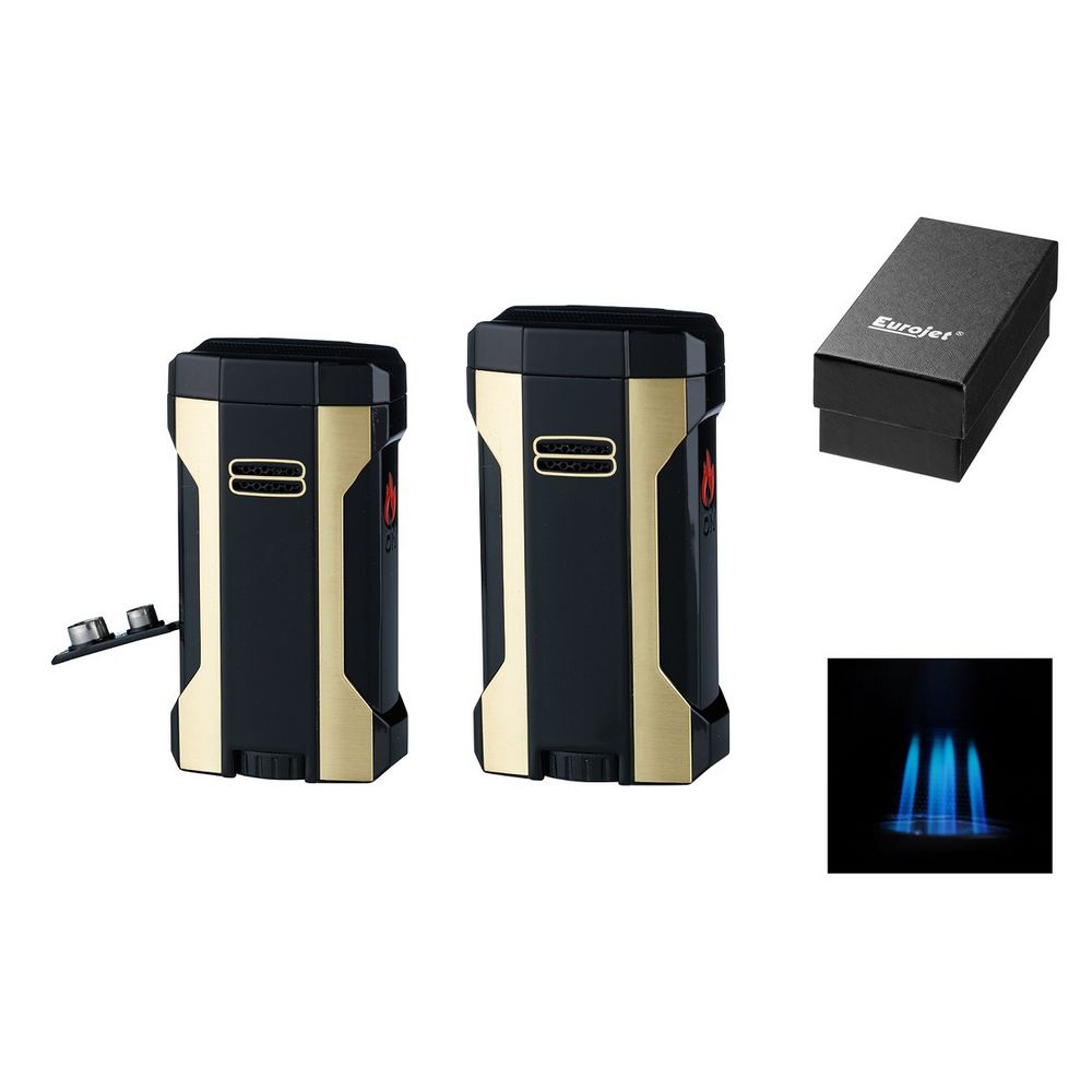 Winjet MAD MAX Cigar Lighter 4 x Jet - Black Gold - Lighter fra Winjet hos The Prince Webshop