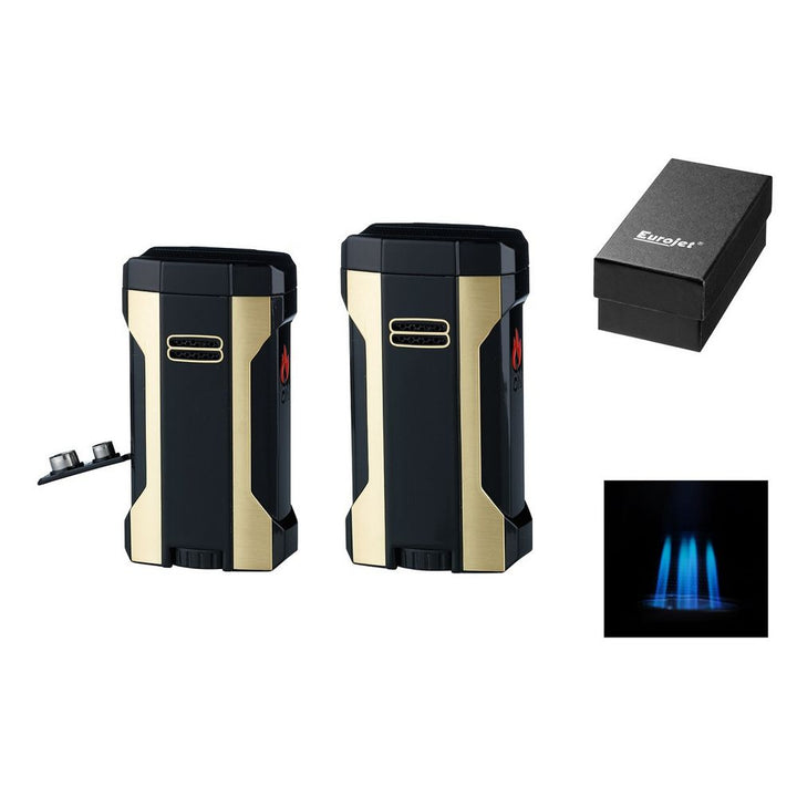 Winjet MAD MAX Cigar Lighter 4 x Jet - Black Gold - Lighter fra Winjet hos The Prince Webshop