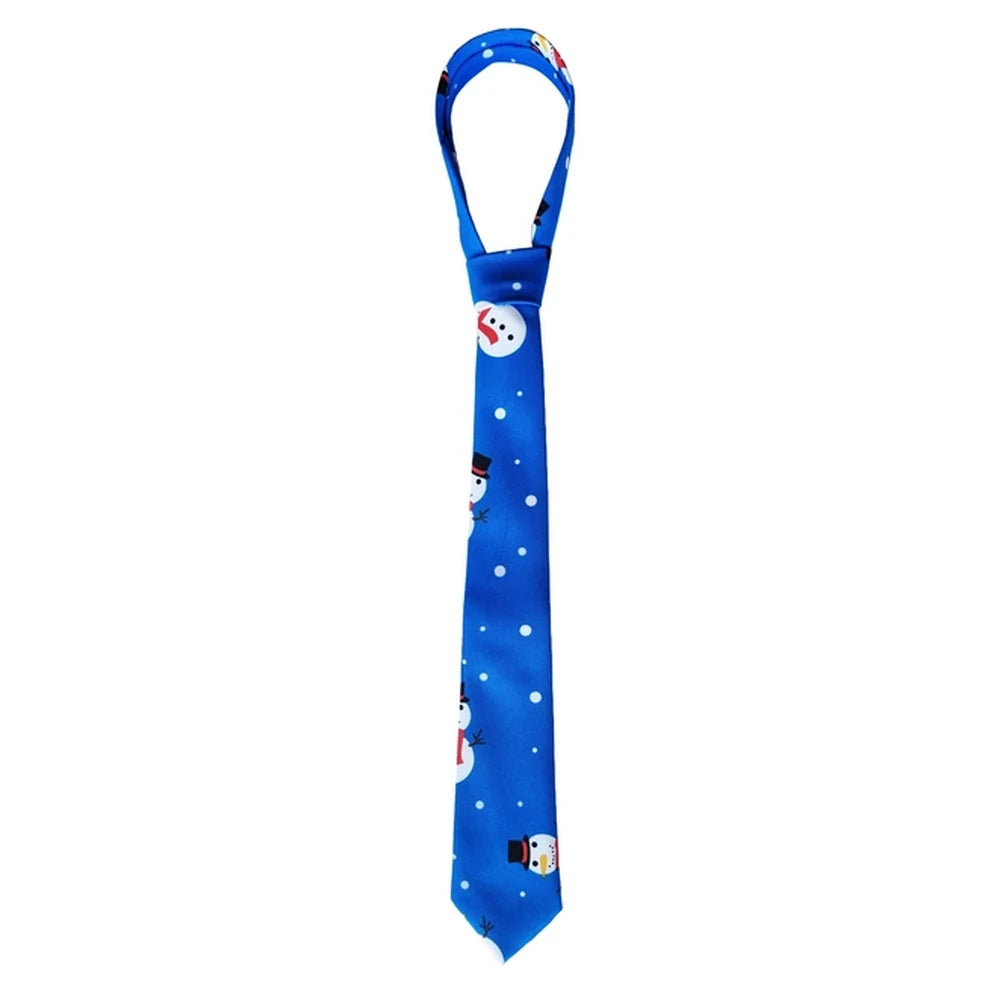 Snazzy Santa Jule Slips - Blå Snemænd - Slips fra Snazzy Santa hos The Prince Webshop