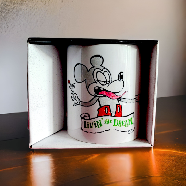 Banksy Ceramic Mug 325ml - Mickey Living the Dream - Krus fra URBAN.ITY hos The Prince Webshop
