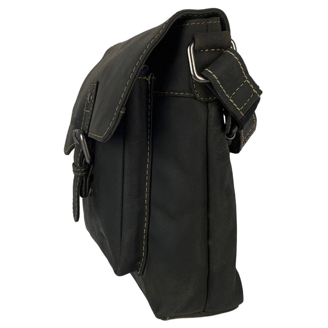 Arrigo Shoulder Bag with Flap - Buffalo Leather - Sort - Taske fra Arrigo hos The Prince Webshop