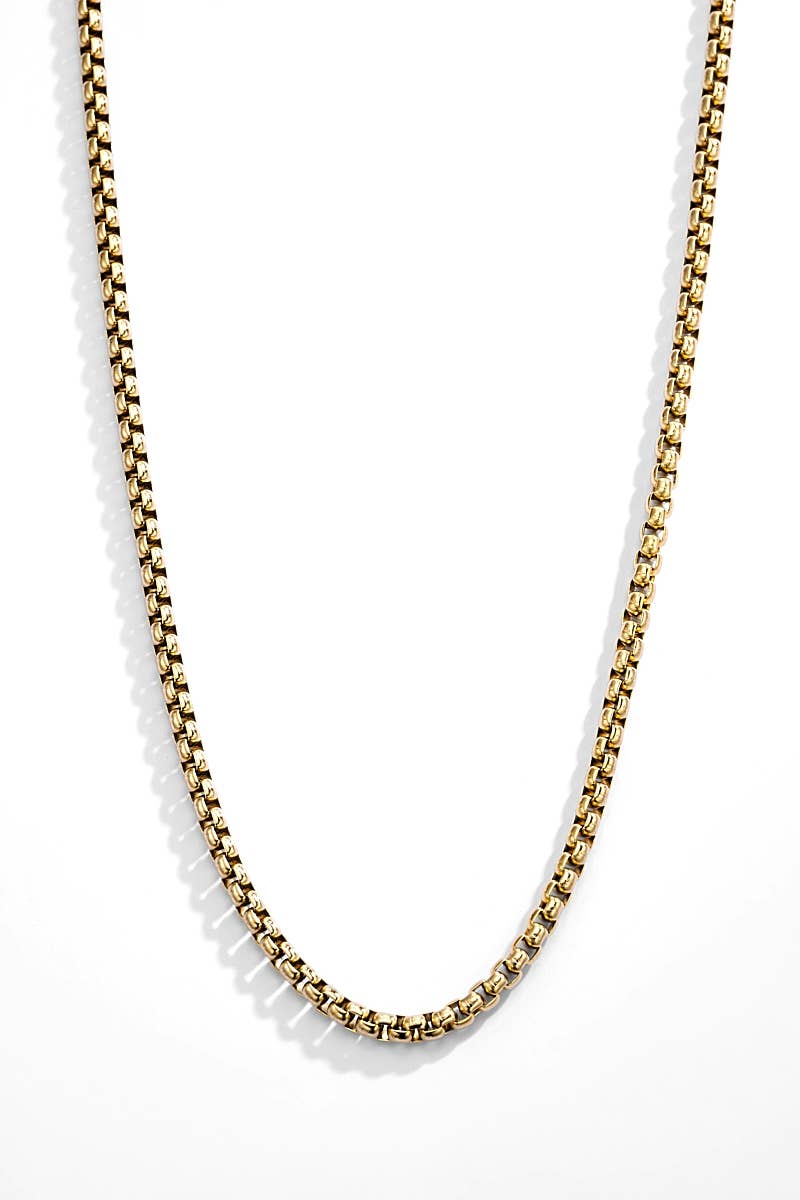 60 cm rustfrit stål halskæde - Guld