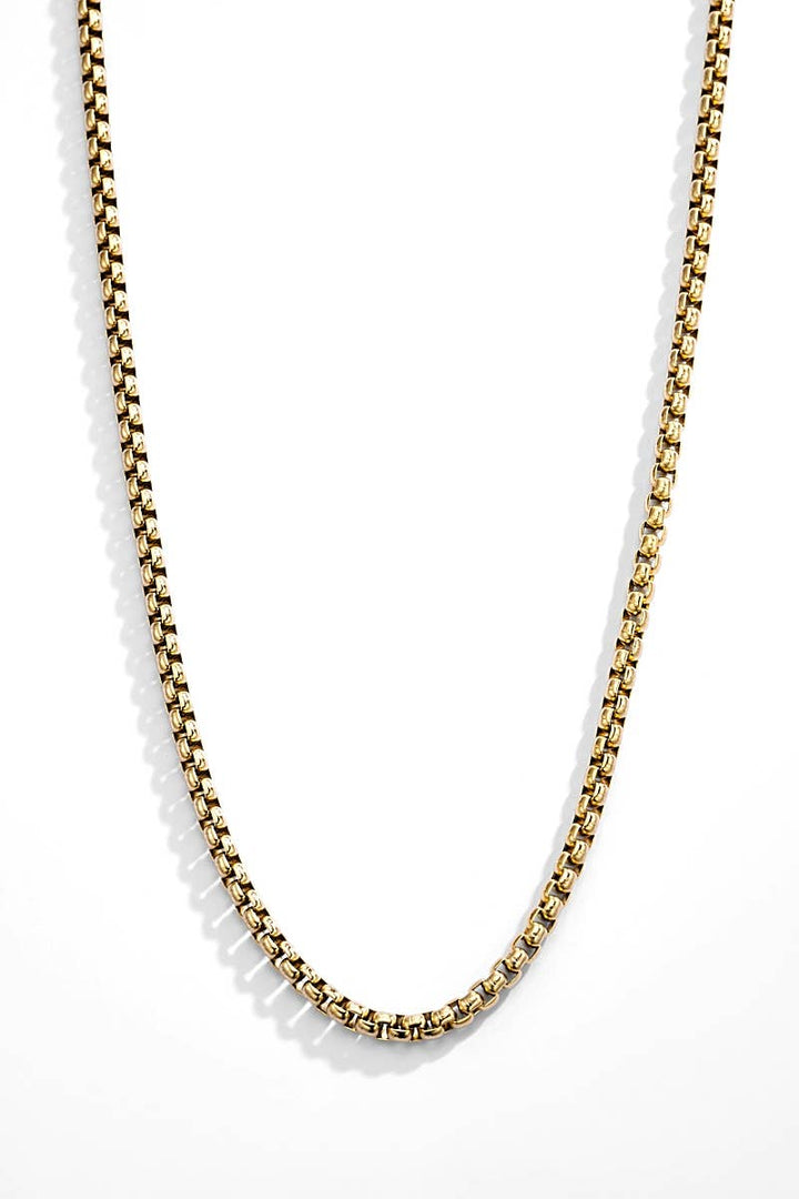 60 cm rustfrit stål halskæde - Guld