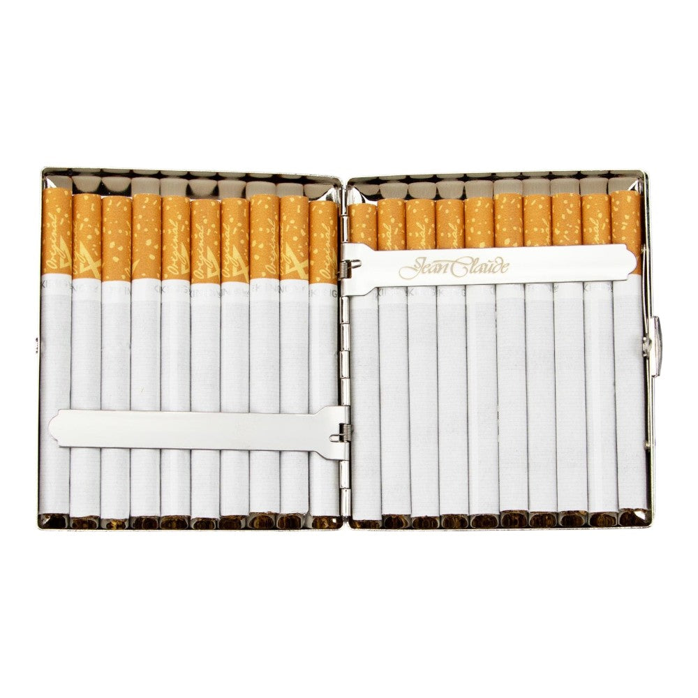 JC Brushed Cigaret Etui til 18 King Size Cigaretter - Cigaret Etui fra Jean Claude hos The Prince Webshop