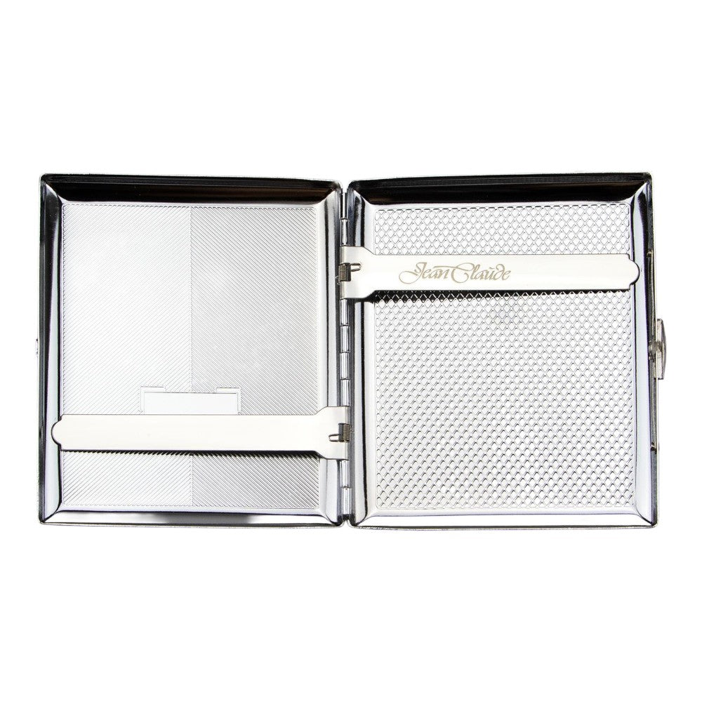 JC Brushed Cigaret Etui til 18 King Size Cigaretter - Cigaret Etui fra Jean Claude hos The Prince Webshop