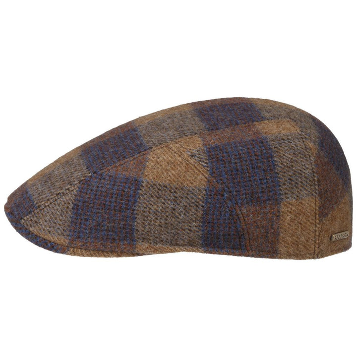 Stetson Ivy Cap Wool Glen Check Cognac - Flat Cap fra Stetson hos The Prince Webshop