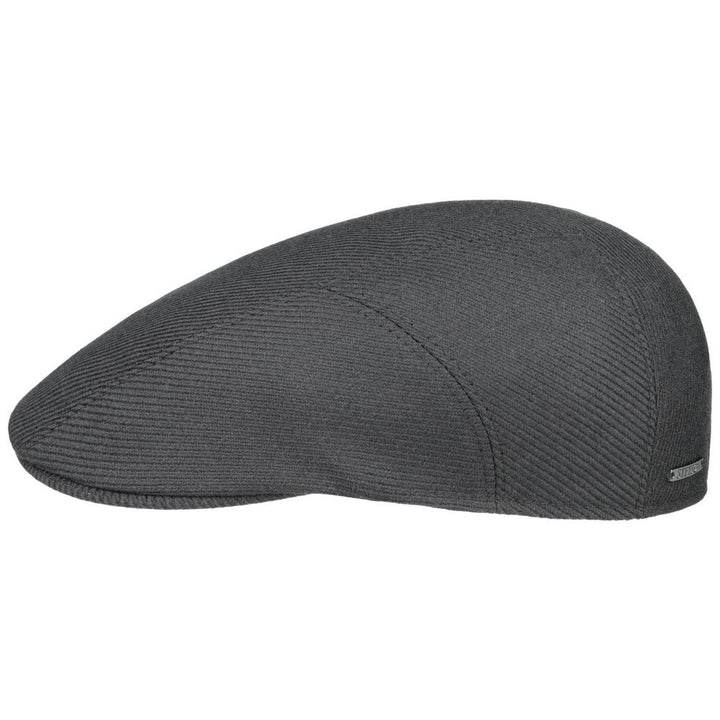 Stetson Ivy Cap Wool Twill Sixpence - Stål Grå - Flat Cap fra Stetson hos The Prince Webshop