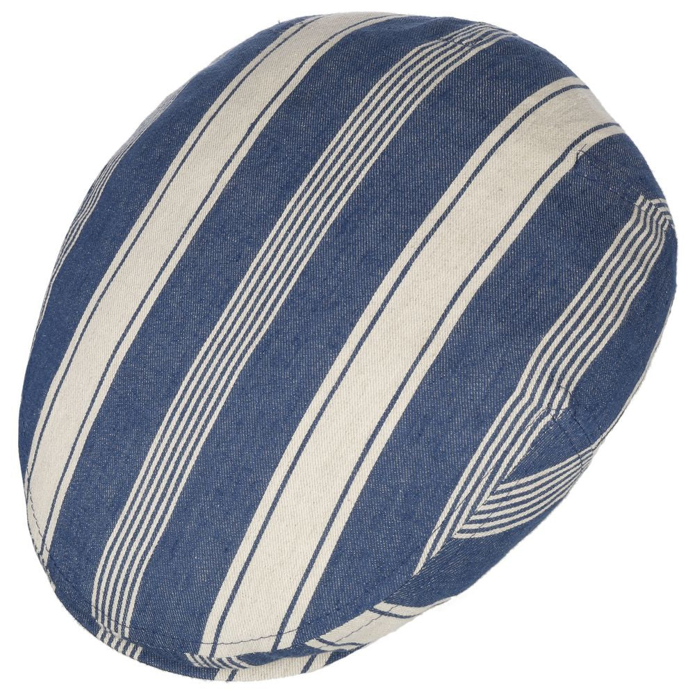 Stetson Driver Cap - Blåstribet Model Badehotellet - Flat Cap fra Stetson hos The Prince Webshop