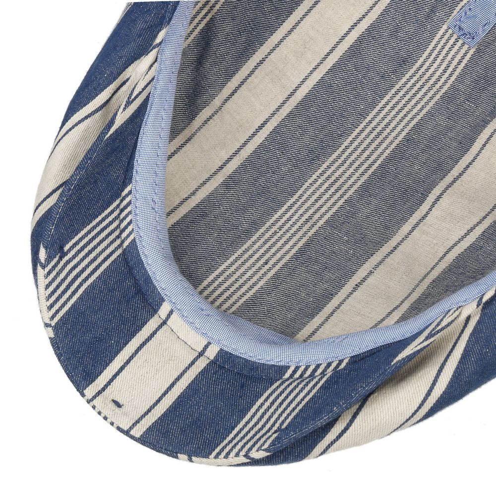 Stetson Driver Cap - Blåstribet Model Badehotellet - Flat Cap fra Stetson hos The Prince Webshop