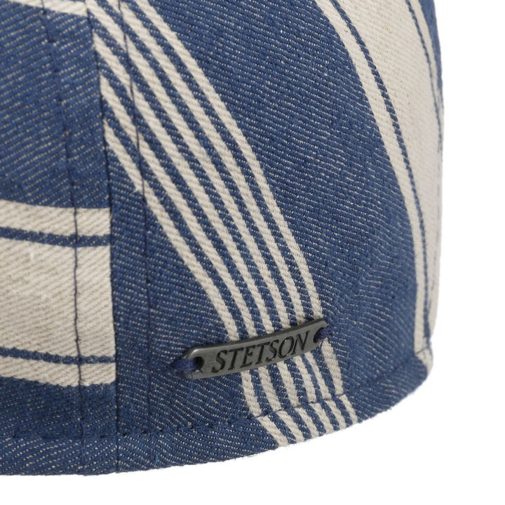 Stetson Driver Cap - Blåstribet Model Badehotellet - Flat Cap fra Stetson hos The Prince Webshop