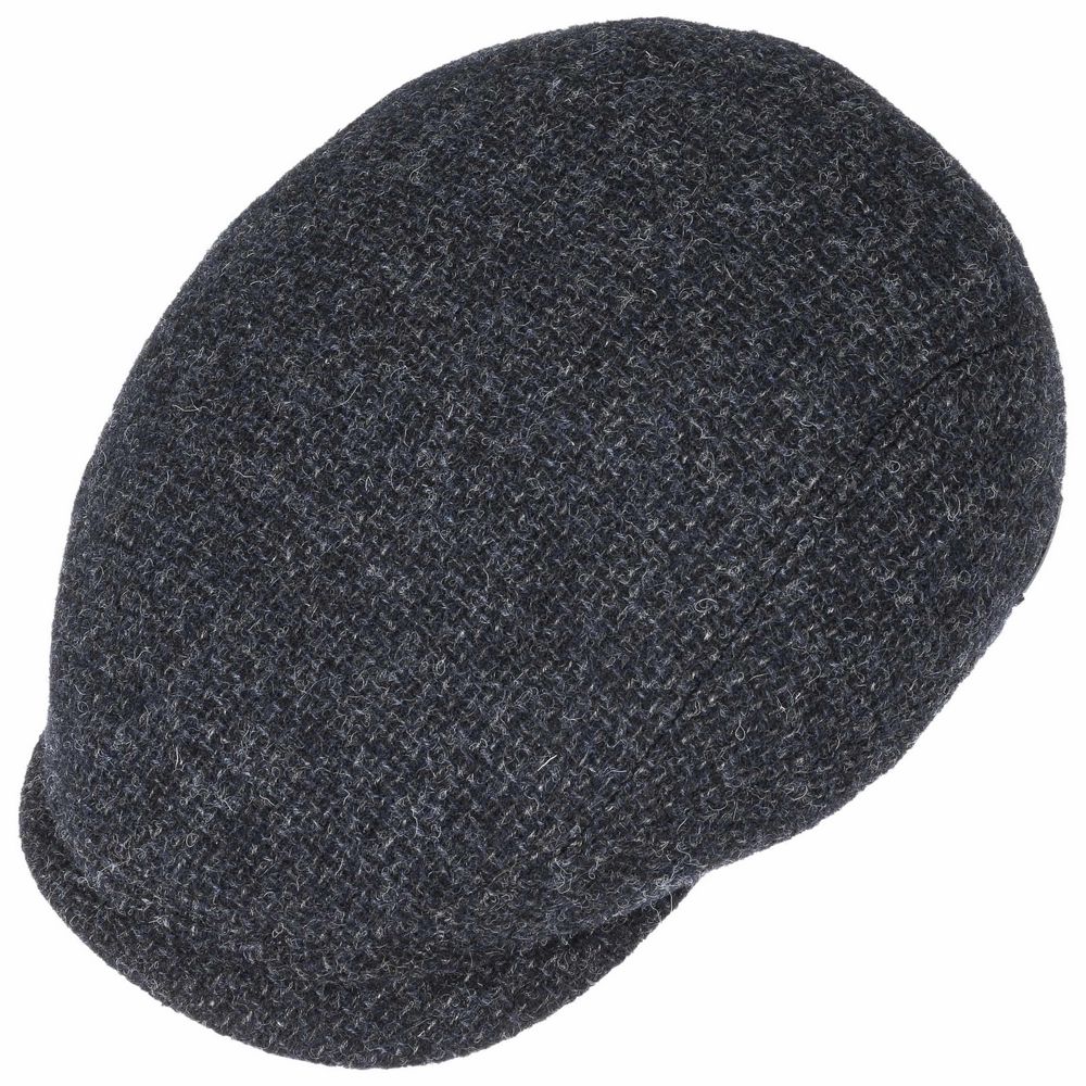 Stetson The Brit Driver Cap Wool Navy Sixpence - Flat Cap fra Stetson hos The Prince Webshop