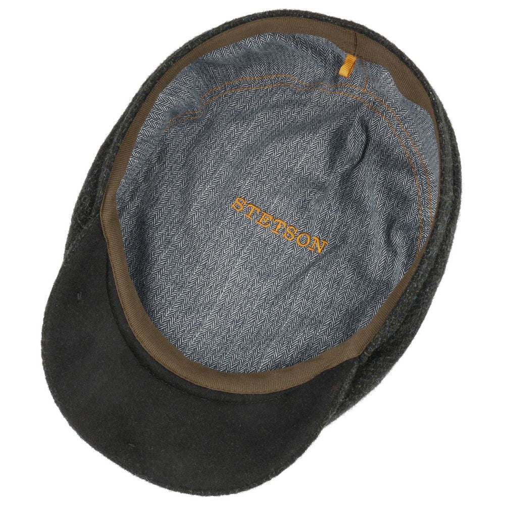 Stetson The Brit Driver Cap Wool Olive Sixpence - Flat Cap fra Stetson hos The Prince Webshop