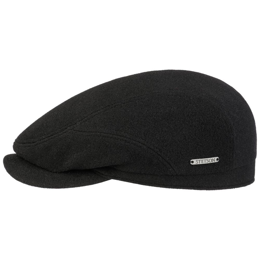 Stetson Driver Cap All Black Wool Cashmere - Flat Cap fra Stetson hos The Prince Webshop