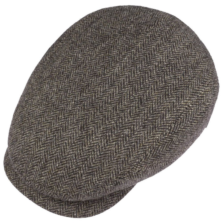 Stetson Driver Cap Wool Herringbone Antracit Melange - Flat Cap fra Stetson hos The Prince Webshop