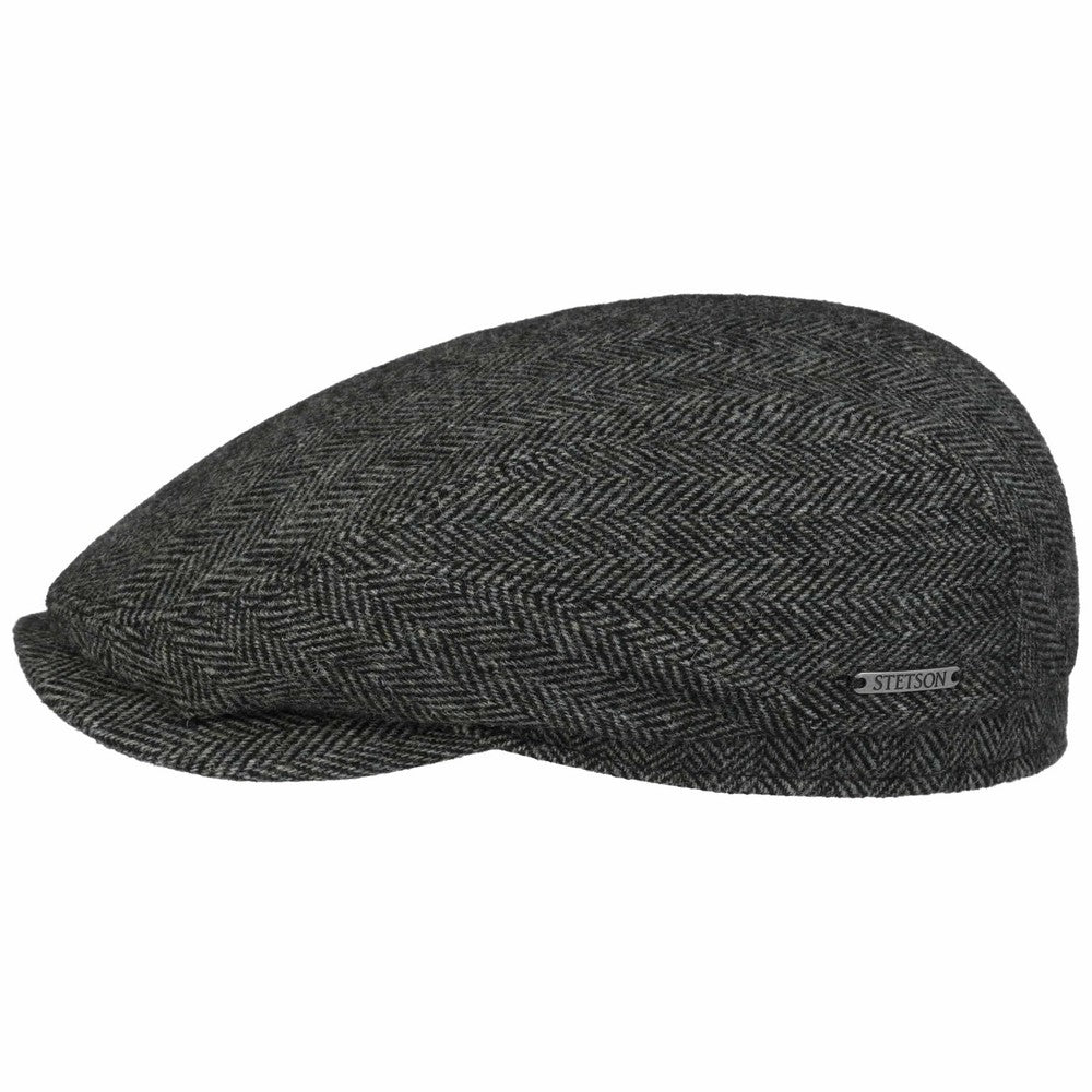 Stetson Driver Cap Wool Herringbone Moss Green - Flat Cap fra Stetson hos The Prince Webshop