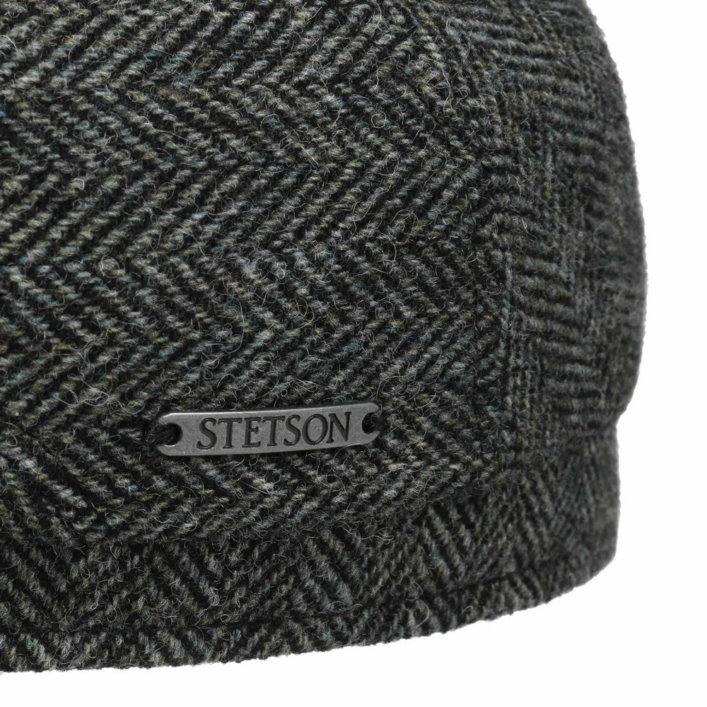 Stetson Driver Cap Wool Herringbone Moss Green - Flat Cap fra Stetson hos The Prince Webshop