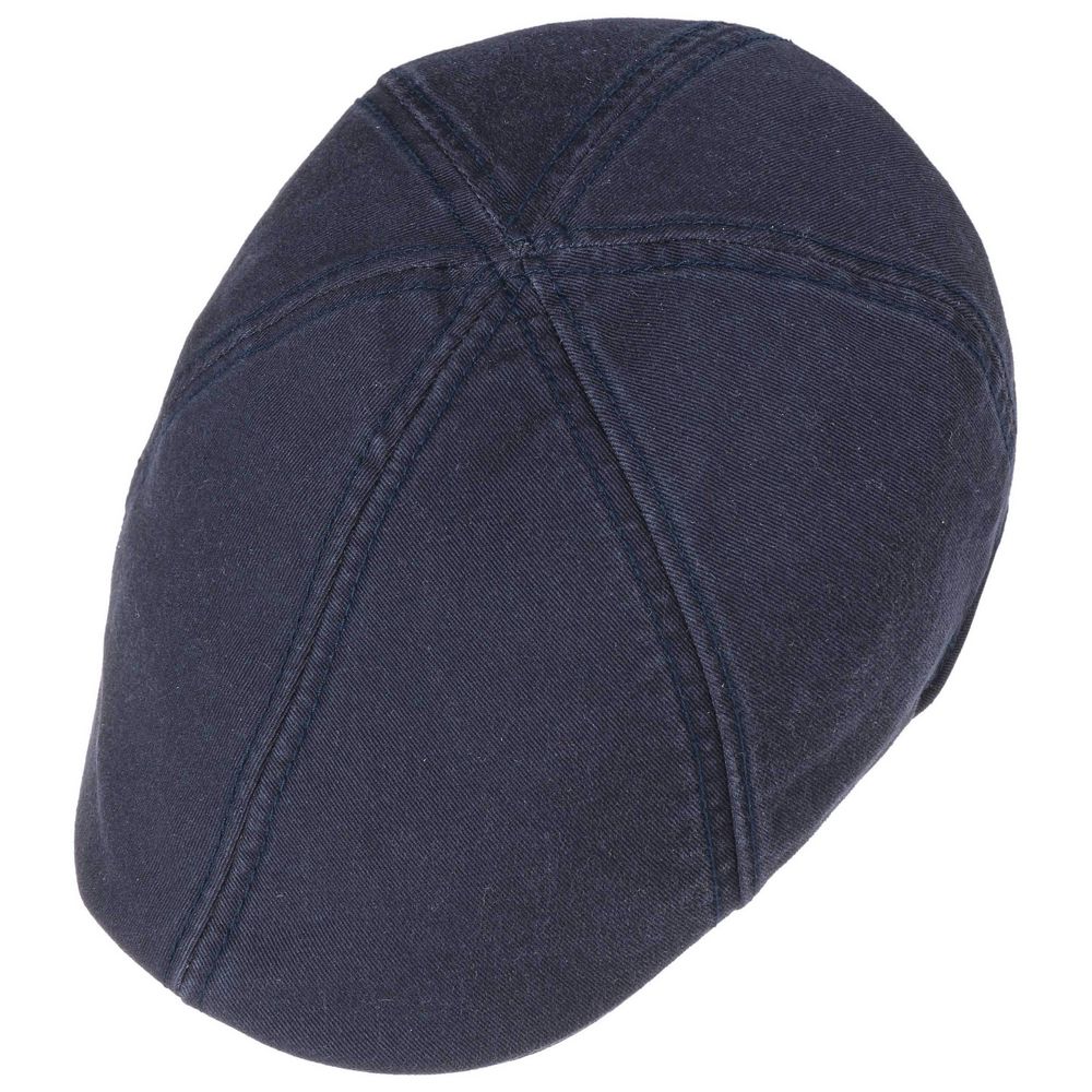 Stetson Texas Flat Cap Cotton - Navy Blå Duck Cap - Flat Cap fra Stetson hos The Prince Webshop
