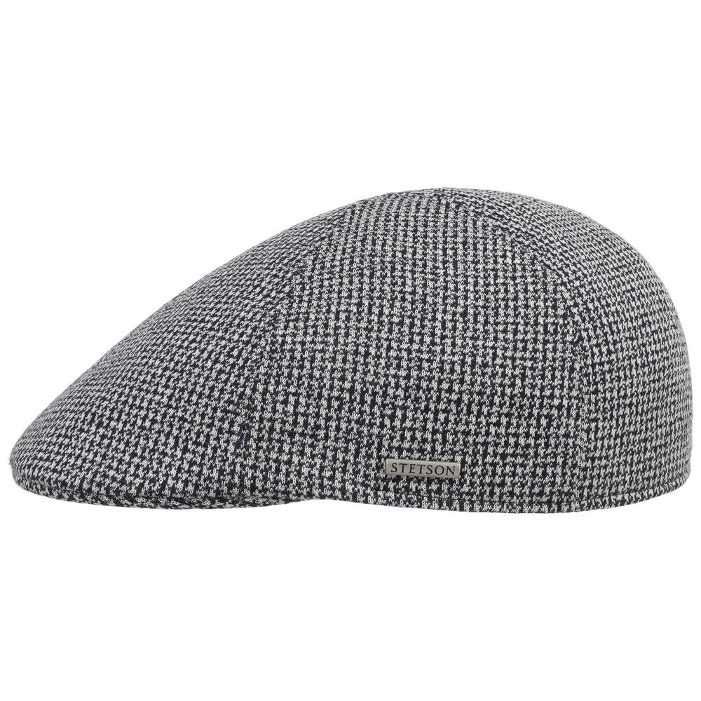 Stetson Texas Cotton Blue/White Jersey - Flat Cap fra Stetson hos The Prince Webshop