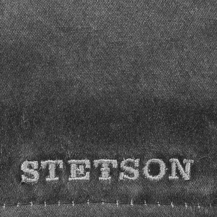 Stetson CO/PES Texas Duck Cap - Sort Oilskin Look - Flat Cap fra Stetson hos The Prince Webshop