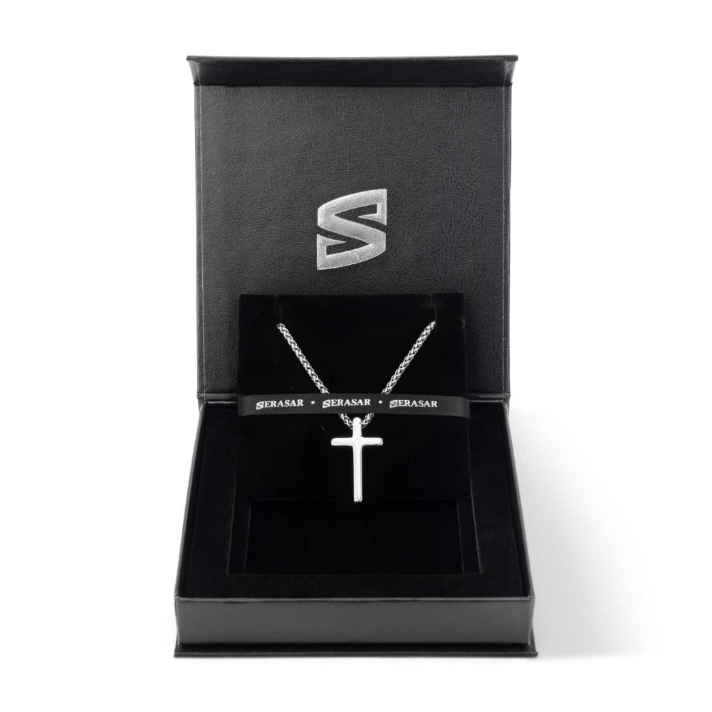 Lord Halskæde med Kors Vedhæng i Rustfrit Stål - 3 farver - Halskæde fra SERASAR hos The Prince Webshop