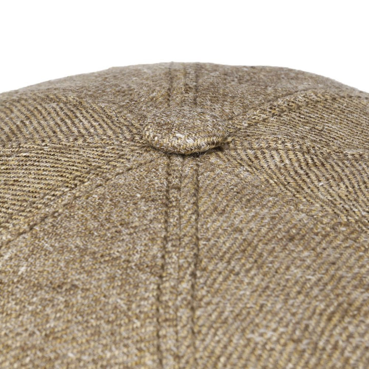 Stetson 8-panel Peaky Blinders Style Cap Brun Linned - Flat Cap fra Stetson hos The Prince Webshop