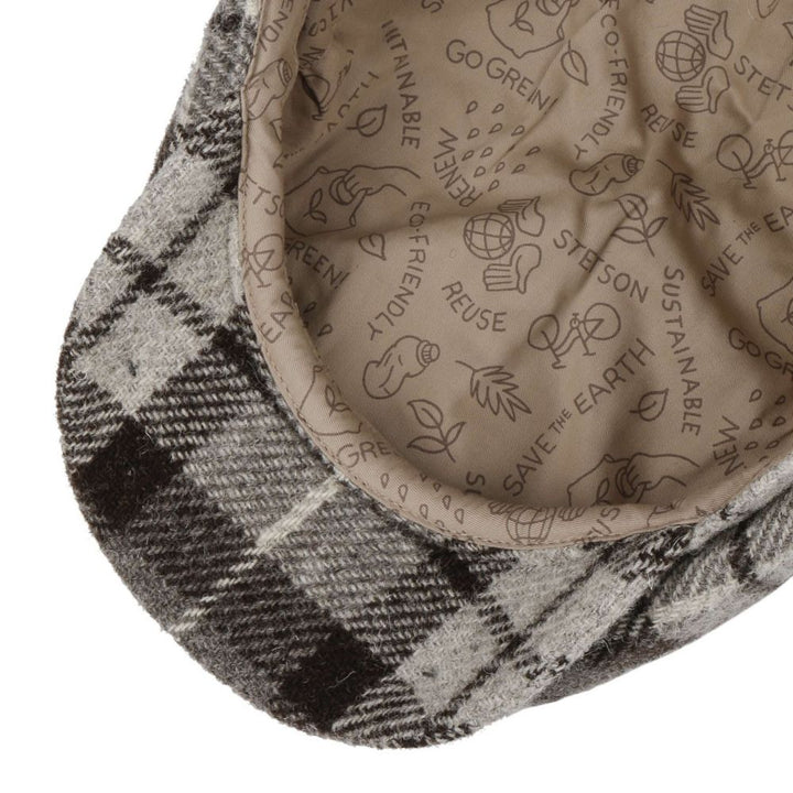 Hatteras Sustainable Harris Tweed Undyed Virgin Wool - Flat Cap fra Stetson hos The Prince Webshop
