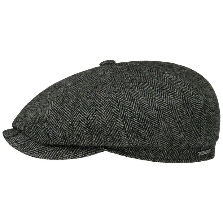 Stetson Hatteras Moss Green Herringbone Wool Flat Cap - Flat Cap Stetsonilta The Prince Webshopissa