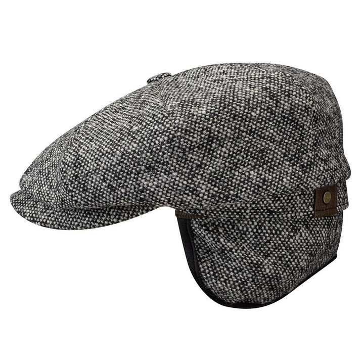 Stetson Hatteras EF Donegal WV - Jomfru Uld og Øreklapper - Flat Cap fra Stetson hos The Prince Webshop